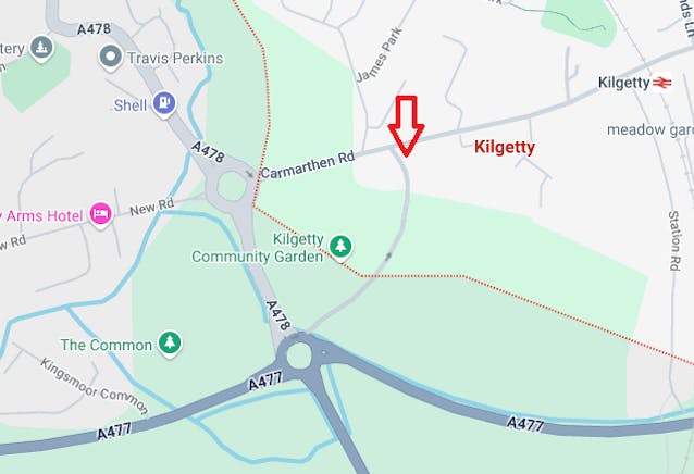 Land at Carmarthen Road, Kilgetty, Carmarthen Road, Kilgetty, D1 / Development / Industrial / Residential / Retail For Sale - Location plan.PNG