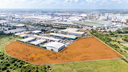 Land on the north west side of Thurrock Park Way, Thurrock  Park Way, Tilbury, Industrial Land For Sale - Outline (Thurock Parkway).png