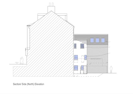 72 Ethel Street, Hove, Office To Let - Section Side North Elevation.png