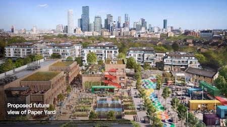 The Paper Yard, Surrey Quays Road, London, Office To Let - Proposed View of Paper Yard.PNG