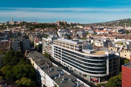 Zen Garden, Horvát utca 12-24., Budapest, Office To Let - Front view drone.jpg