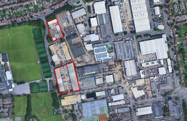 Unit 3 Silverwing Industrial Estate, Horatius Way, Croydon, Industrial To Let - Aerial Photo Outlined.jpg