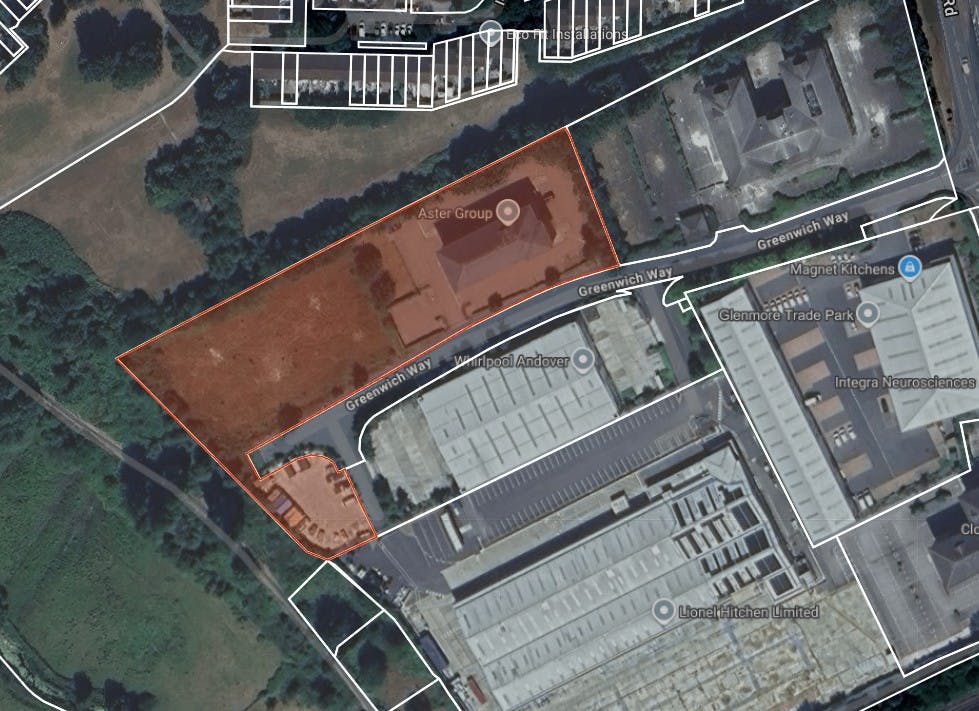 Testway House & Adjoining Land, Andover, Development / Offices / Open Storage / Industrial / Warehouse For Sale - Greenwich Way land.jpg