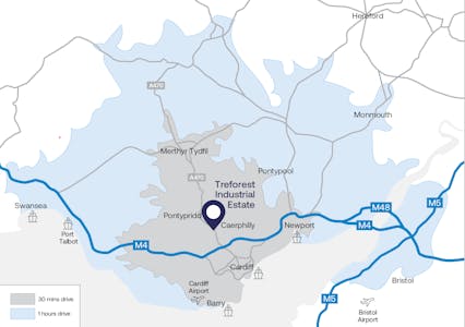 G4.3 & G4.4, Treforest Industrial Estate, Pontypridd, Industrial To Let - Drive time Treforest.png