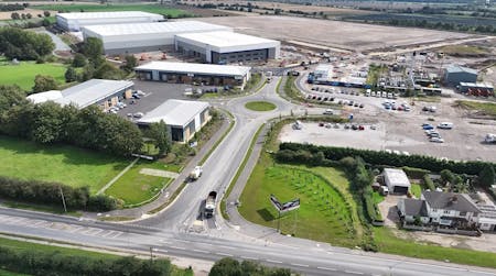 Big K, Konect 62 Distribution Park, Knottingley, Development / Land / Industrial / Warehouse To Let - Konect62 Entrance Landscaping Aerial 3.jpg