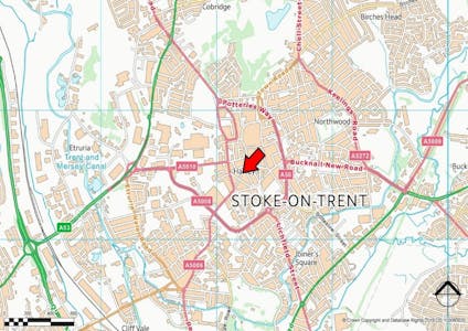 29 Piccadilly, Stoke-on-Trent, Retail To Let / For Sale - Town map