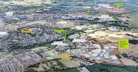 Plot 14, Beacon Business Park, Stafford, Land For Sale - Stafford Beacon aerial 4.jpg