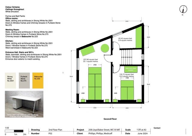 25B Lloyd Baker Street, London, Offices To Let - 25B Lloyd Baker St Plans 2nd Floor Plan Offices.jpeg