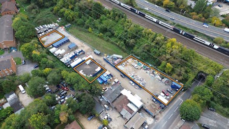 Land On The South Side Of Bushey Hall Road, Bushey, Open Storage To Let - DJI_0390 outlined.jpg