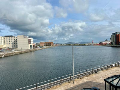 Suite 9, J Shed, Kings Road, Abertawe, Office To Let / For Sale - Rear Water Photo.jpg