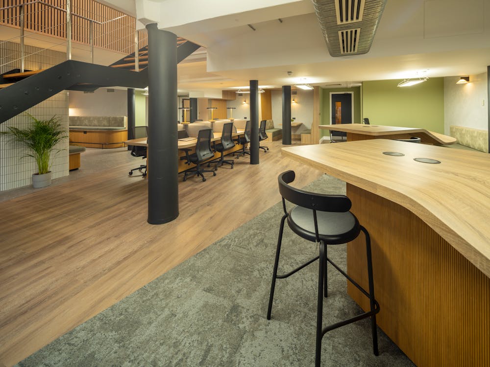 Calls Wharf, 2 The Calls, Leeds, Serviced Office To Let - Office area with Stairs.jpg