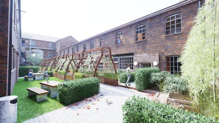 Phoenix Works (Former Factory), 500 King Street, Stoke-on-Trent, Development / Land For Sale - Courtyard render