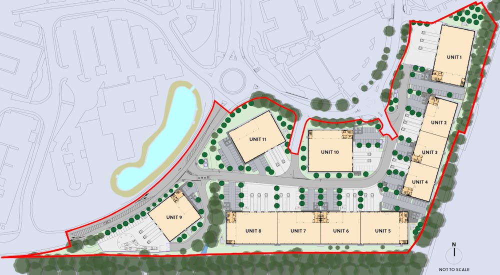 Bartley Junction, Bartley Wood Business Park - Site plan