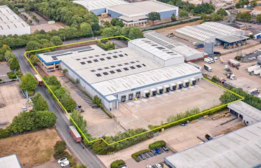 Rugby98, Cosford Lane, Rugby, Industrial To Let - Rugby 98_Aerial View With Boundry.jpg - More details and enquiries about this property