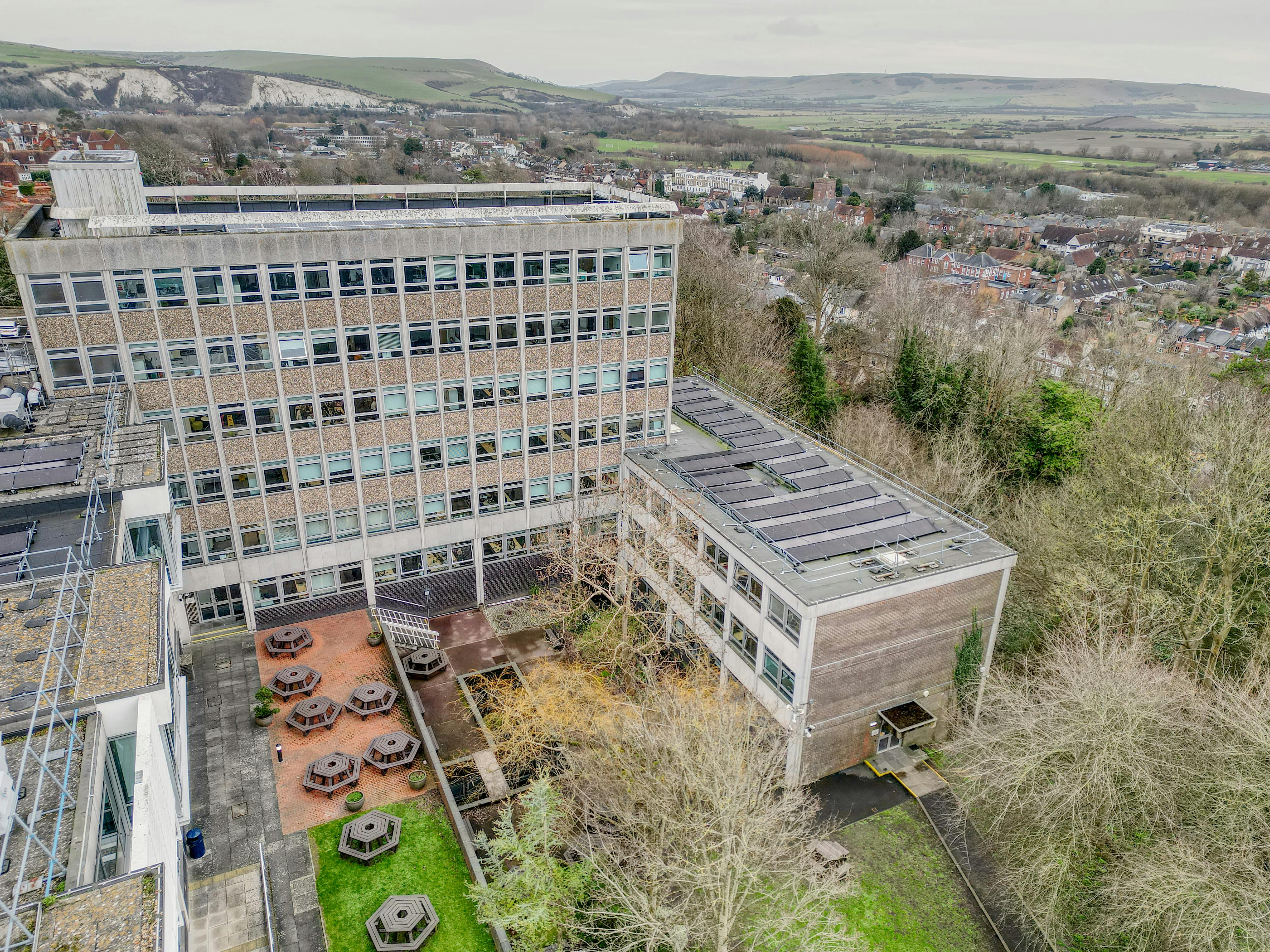 Southern & Eastern Blocks, County Hall, Lewes, Office To Let - Drone 1.jpg