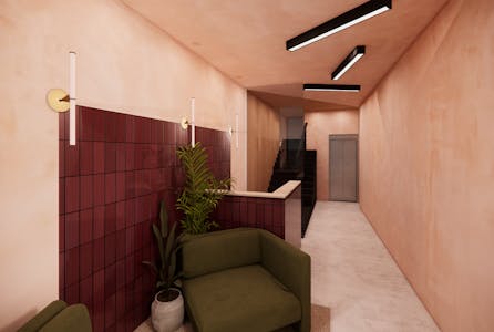 33 Charlotte Street, 33 Charlotte Street, London, Office / Serviced Office To Let - 33 Charlotte St Remodelled Reception CGI