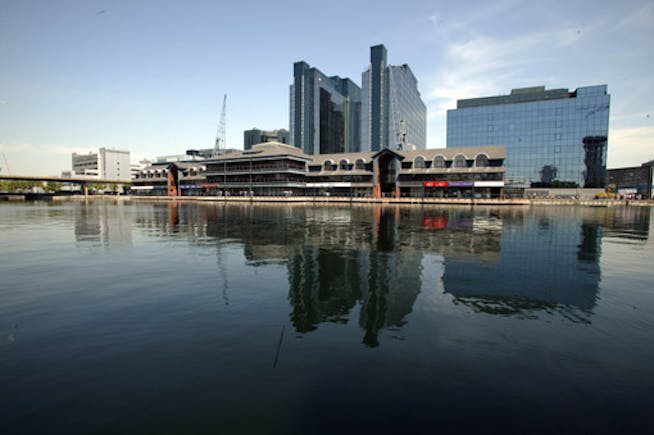 Harbour Island, Harbour Exchange Square, London, Restaurant / Restaurant / Retail To Let - Harbour Island  over water  best.JPG