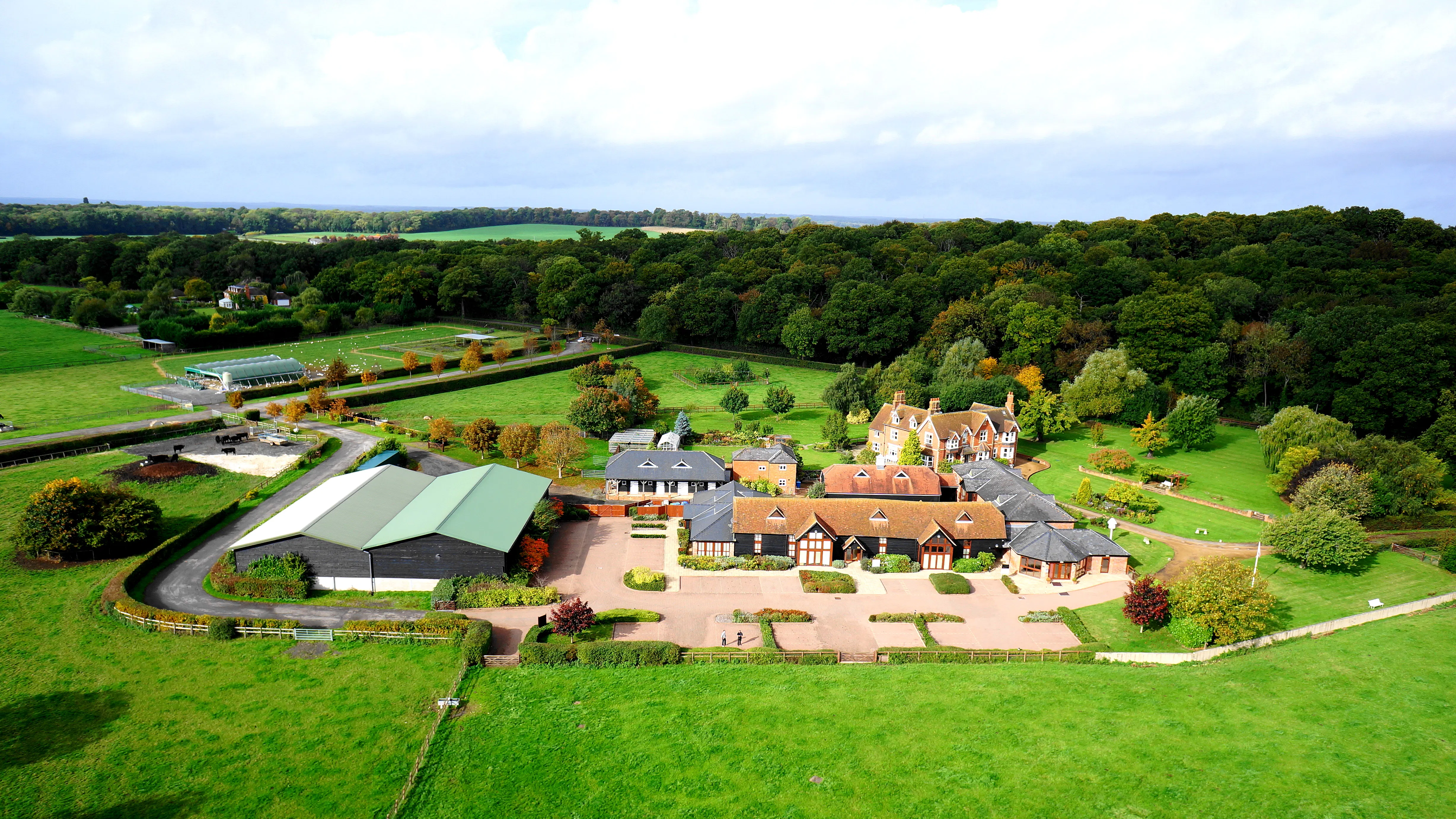 Wheelers Barn, Courtyard Barns, Maidenhead, Offices To Let - Aerial Shot.JPG