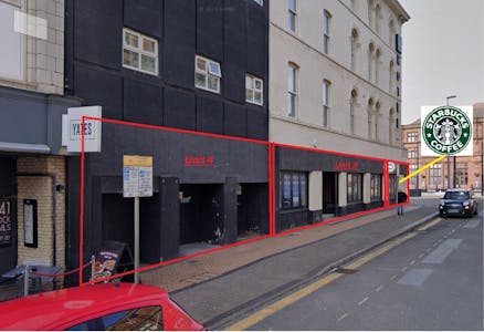 Unit 4, Market Street, Blackpool, D2 (Assembly and Leisure) / Leisure / Restaurant / Cafe To Let - GF and Hotel Photo from Market St Unit 4 and 3 Marked Up.jpg