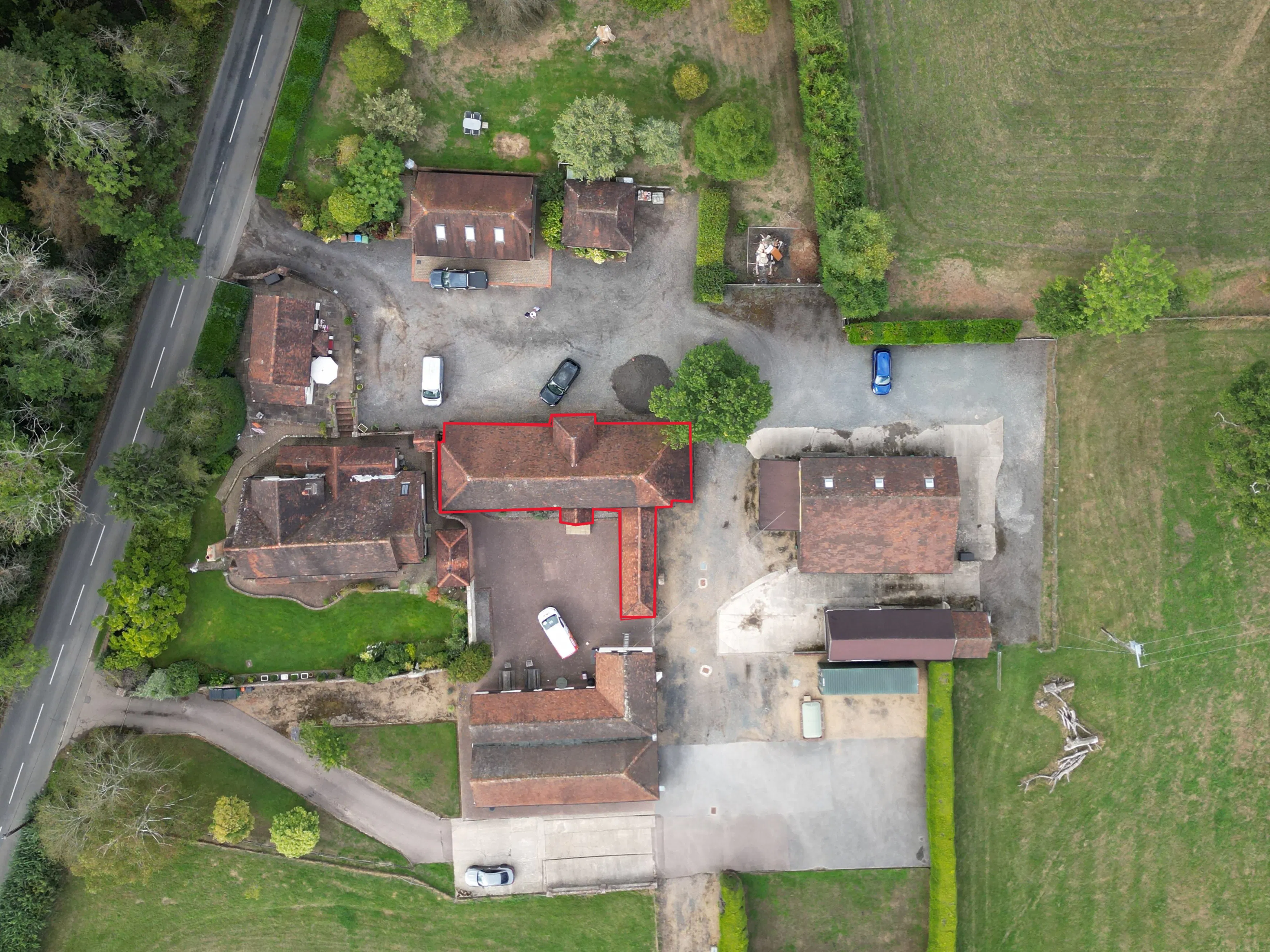 The Barn, Meadow Court, Faygate, Horsham, Office / Other To Let - Drone Outline.jpg